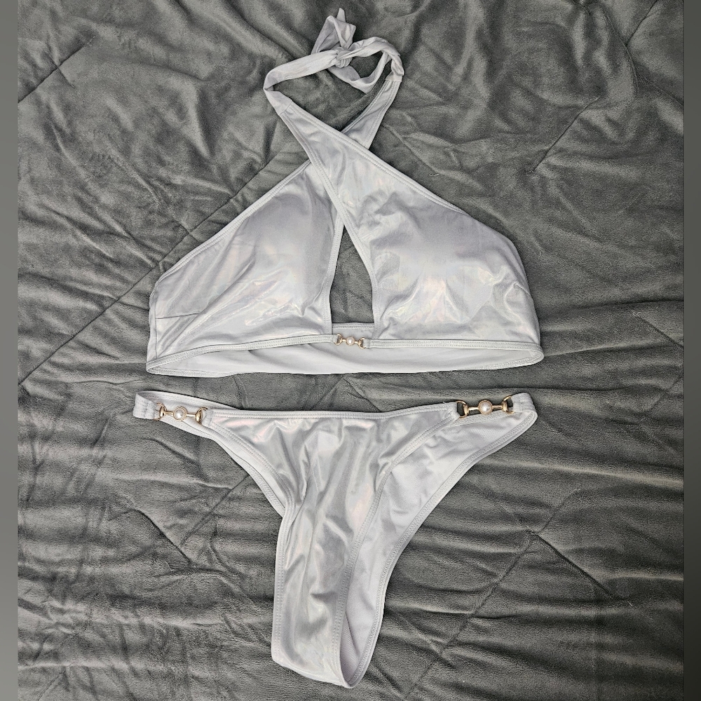 Holographic Silver Bikini XL